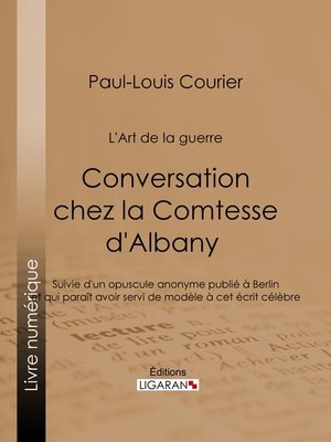 cover image of Conversation chez la Comtesse d'Albany (L'Art de la guerre)